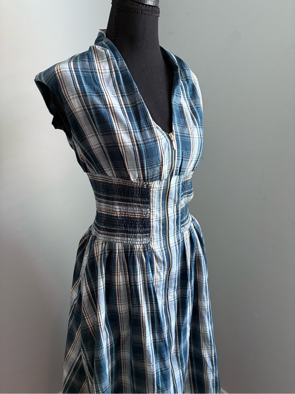 By Anthropologie Tommie plaid dress XS Petite